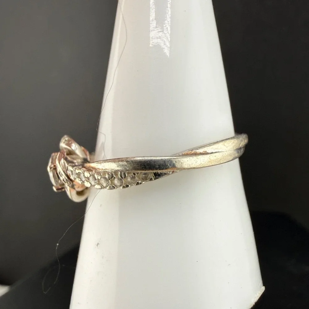 Vintage Sterling Silver Ring Cocktail Signed IBB Size 8.75